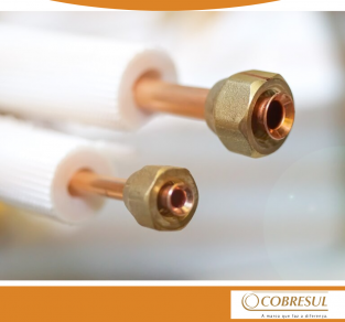 Por que tubos de cobre são utilizados em sistemas de ar condicionado?